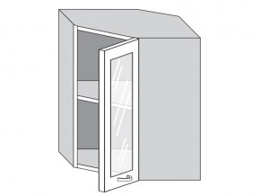 1.60.3у Шкаф настенный (h=720) угловой на 600мм со стекл. дверцей в Аше - asha.magazinmebel.ru | фото
