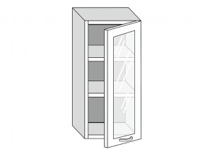 19.40.3 Шкаф настенный (h=913) на 400мм с 1-ой стекл. дверцей в Аше - asha.magazinmebel.ru | фото