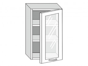 19.50.3 Шкаф настенный (h=913) на 500мм с 1-ой стекл. дверцей в Аше - asha.magazinmebel.ru | фото