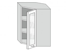 19.60.3у Шкаф настенный (h=913) угловой на 600мм со стекл. дверцей в Аше - asha.magazinmebel.ru | фото
