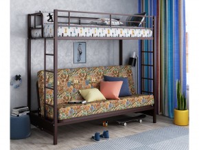 Двухъярусная кровать с диваном Мадлен Коричневая-марки в Аше - asha.magazinmebel.ru | фото