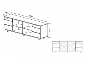 Комодино Moderno-2200 Ф2 в Аше - asha.magazinmebel.ru | фото - изображение 4