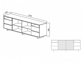 Комодино Moderno-2200 Ф5 в Аше - asha.magazinmebel.ru | фото - изображение 4