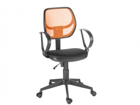 Кресло компьютерное Флеш Рондо черный/оранжевый в Аше - asha.magazinmebel.ru | фото