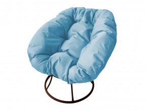 Кресло Пончик без ротанга голубая подушка в Аше - asha.magazinmebel.ru | фото