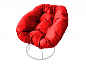 Кресло Пончик без ротанга красная подушка в Аше - asha.magazinmebel.ru | фото