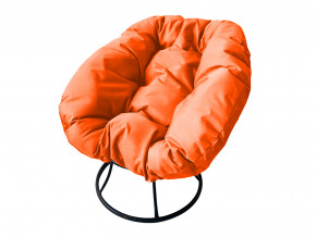 Кресло Пончик без ротанга оранжевая подушка в Аше - asha.magazinmebel.ru | фото