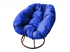 Кресло Пончик без ротанга синяя подушка в Аше - asha.magazinmebel.ru | фото
