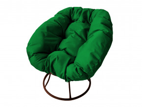 Кресло Пончик без ротанга зелёная подушка в Аше - asha.magazinmebel.ru | фото