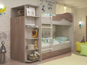 Кровать 2-х ярусная Мая с ящиками и шкафом на латофлексах шимо в Аше - asha.magazinmebel.ru | фото