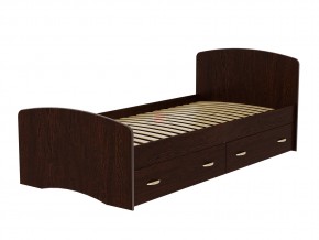 Кровать-6 одинарная с 2-мя ящиками 900*2000 венге в Аше - asha.magazinmebel.ru | фото
