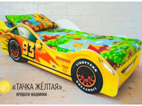 Кровать детская машина Тачка Желтая в Аше - asha.magazinmebel.ru | фото