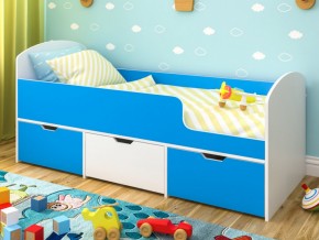 Кровать Малыш Мини Белое дерево-Голубой в Аше - asha.magazinmebel.ru | фото