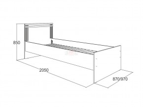 Кровать одинарная Ольга 18 900 в Аше - asha.magazinmebel.ru | фото - изображение 2