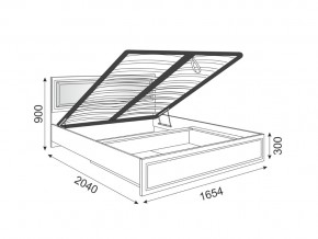 Кровать подъемная со спинкой Беатрис 11 Орех в Аше - asha.magazinmebel.ru | фото - изображение 2