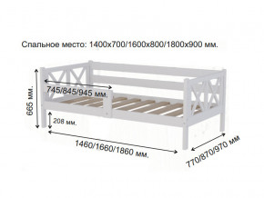 Кровать софа Аист-3 Классика белый 1600х800 мм в Аше - asha.magazinmebel.ru | фото - изображение 2