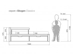 Кровать Svogen classic с ящиками и бортиком дерево-белый в Аше - asha.magazinmebel.ru | фото - изображение 2