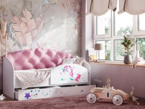Кровать Звездочка с бортиком Белый-розовый в Аше - asha.magazinmebel.ru | фото