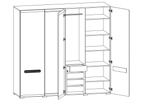 Шкаф 205-SZF2D2L/21/22 Ацтека белый в Аше - asha.magazinmebel.ru | фото - изображение 2