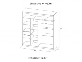 Шкаф-купе №19 анкор светлый 2000 мм в Аше - asha.magazinmebel.ru | фото - изображение 3