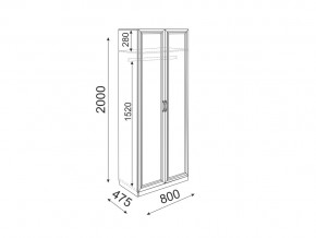 Шкаф штанга 800 Остин модуль 2 в Аше - asha.magazinmebel.ru | фото - изображение 2