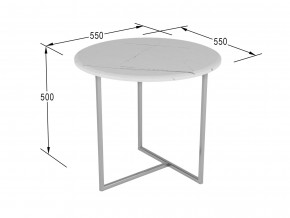 Стол журнальный Альбано белый мрамор в Аше - asha.magazinmebel.ru | фото - изображение 2