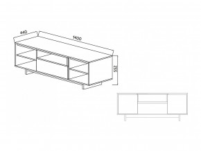 Тумба для ТВА Moderno-1400 Ф6 в Аше - asha.magazinmebel.ru | фото - изображение 4