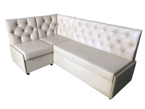 Угловой диван Призма со стяжками белый со спальным местом в Аше - asha.magazinmebel.ru | фото
